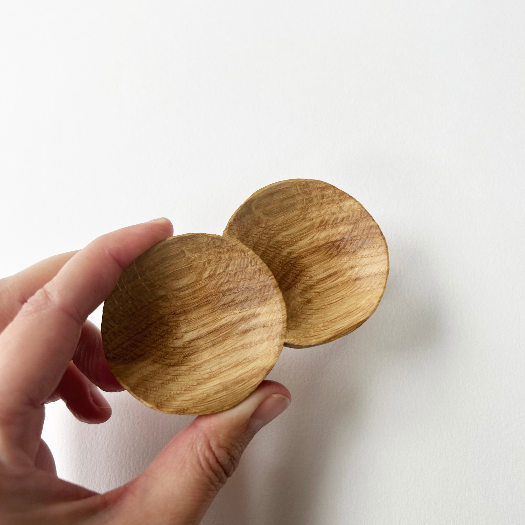 Oak Double Dish
