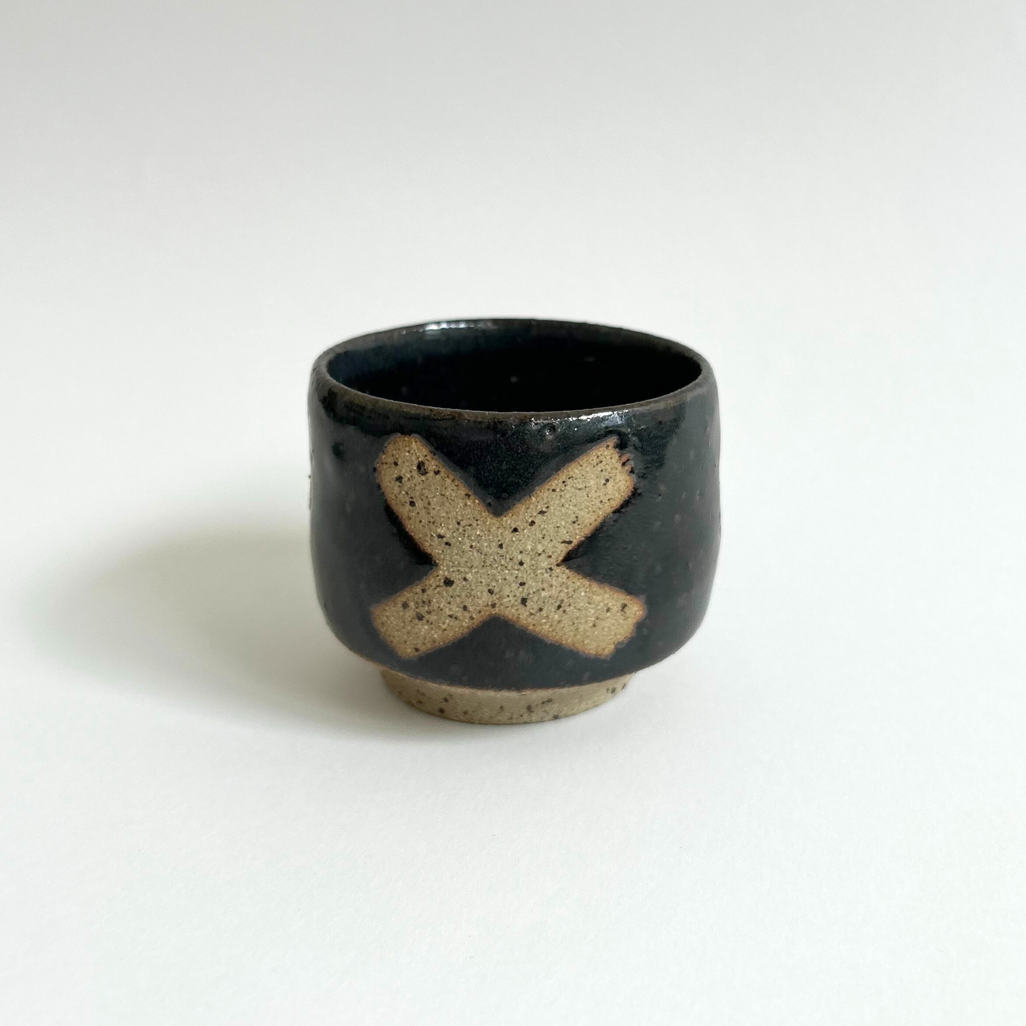 Chocolate brown glazed cups