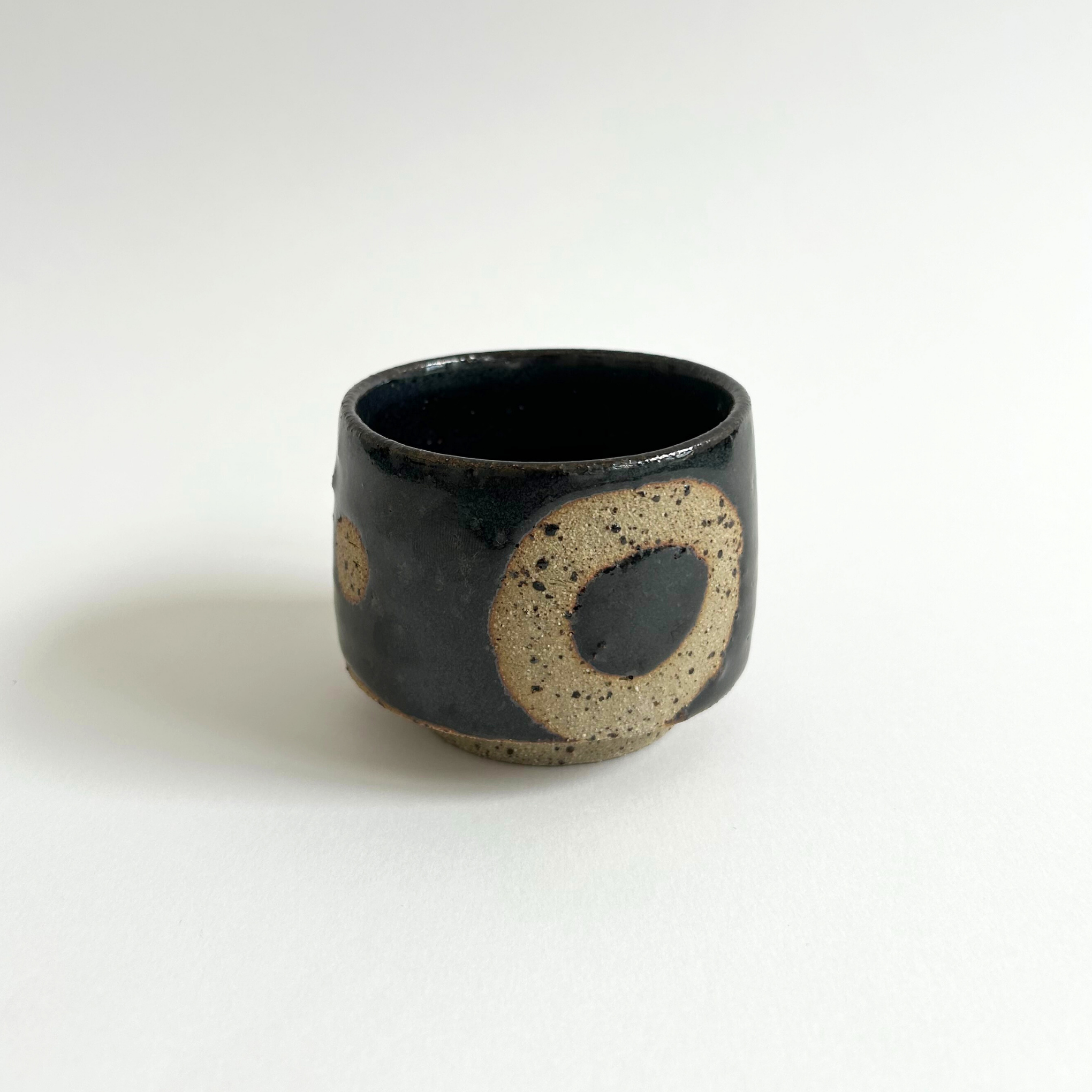 Chocolate brown glazed cups