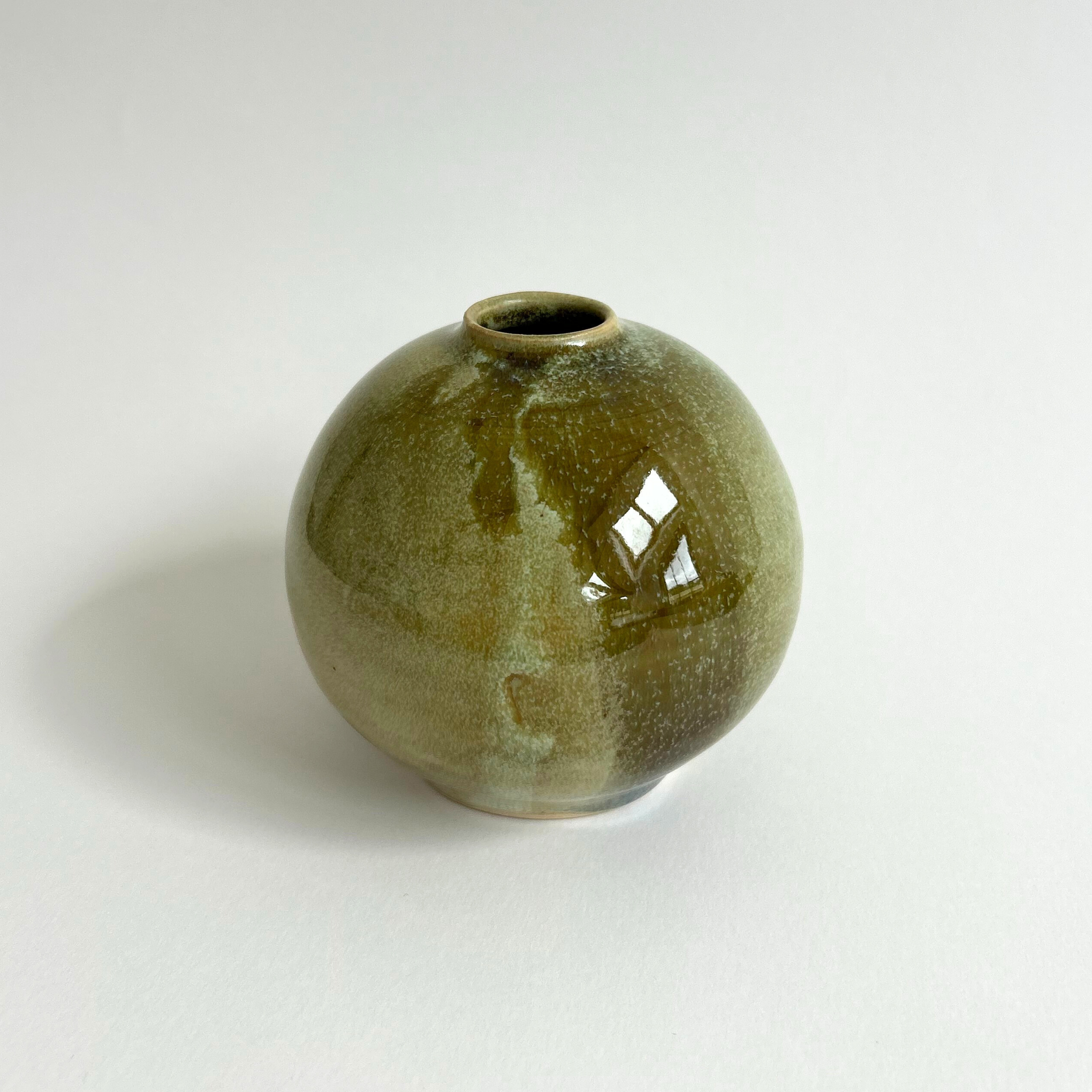 Bud Vase - Green glaze