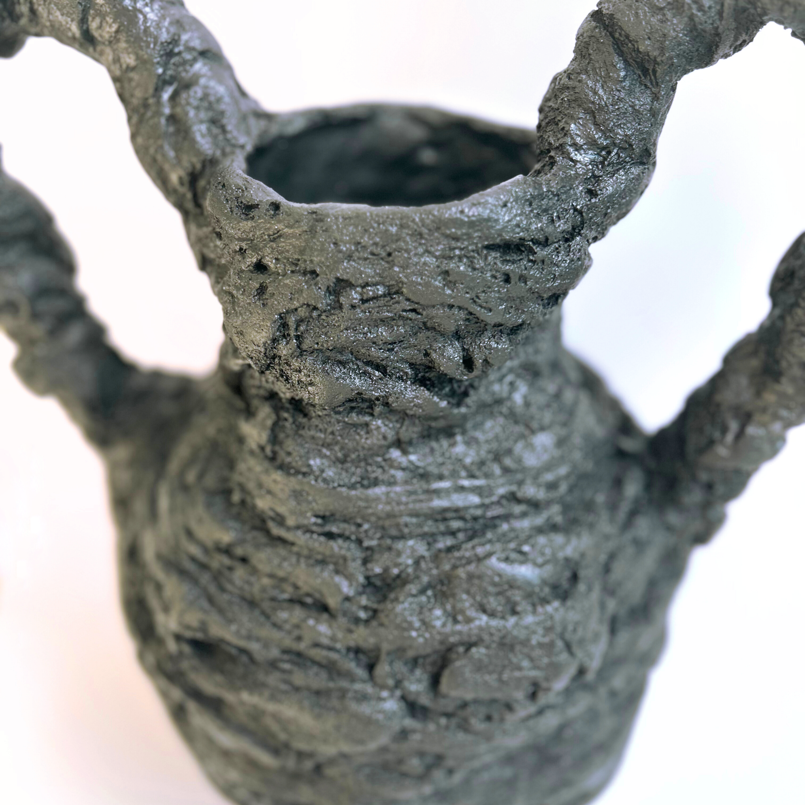 Black Woollyback Vase