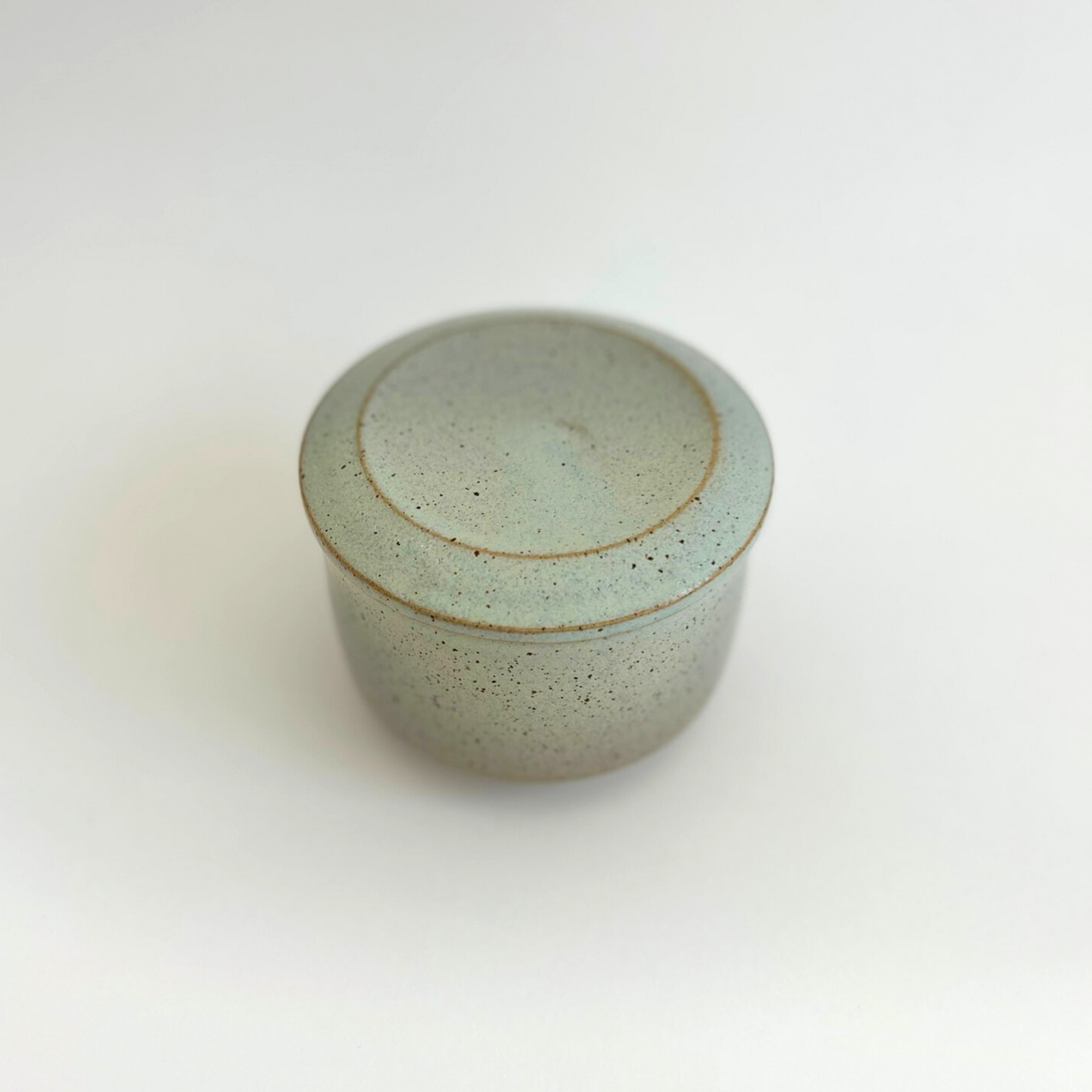 Small Lidded Jar - Flecked Stoneware