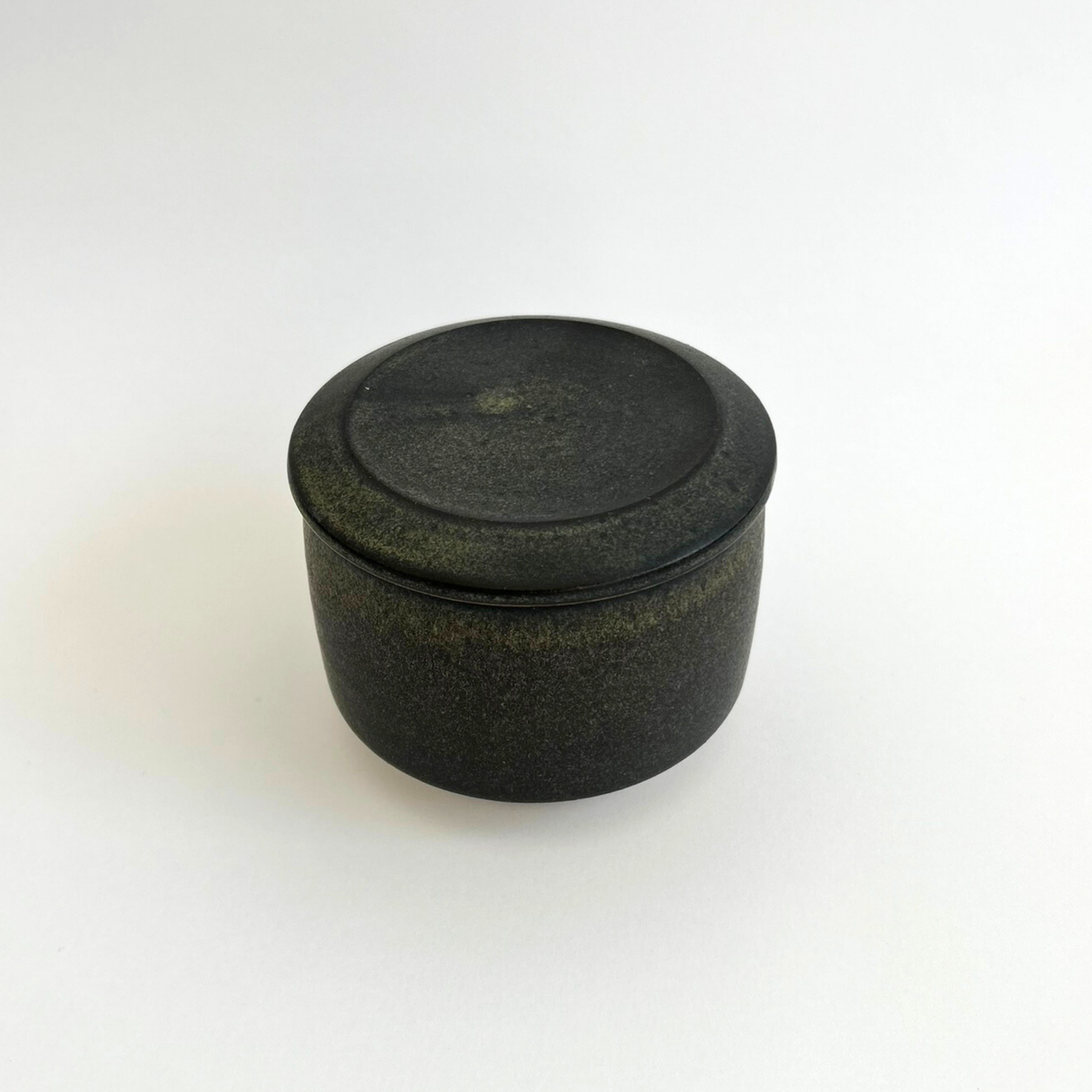 Small Lidded Jar - Flecked Stoneware