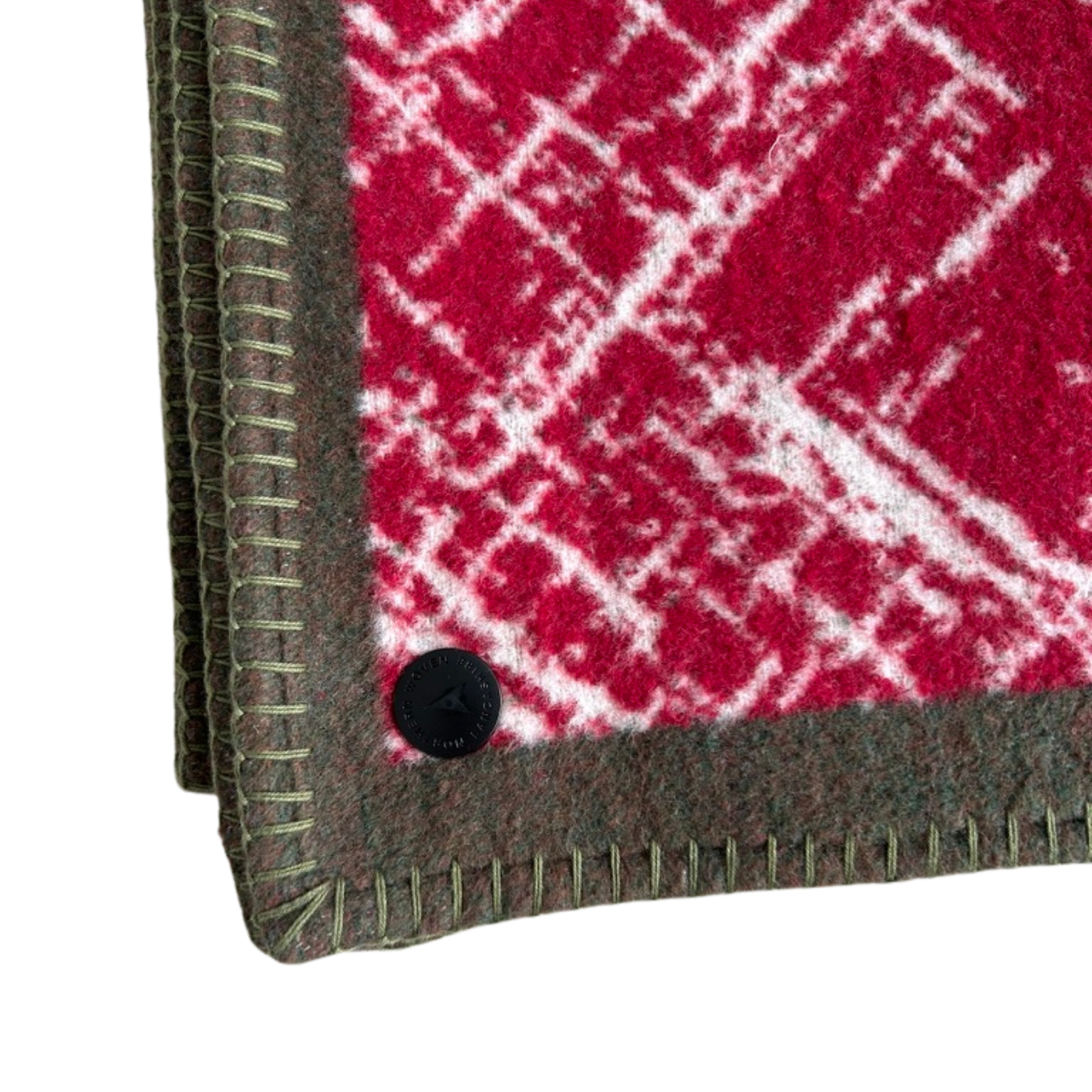 Crosshatch Recycled Cotton Throw - Red Brick