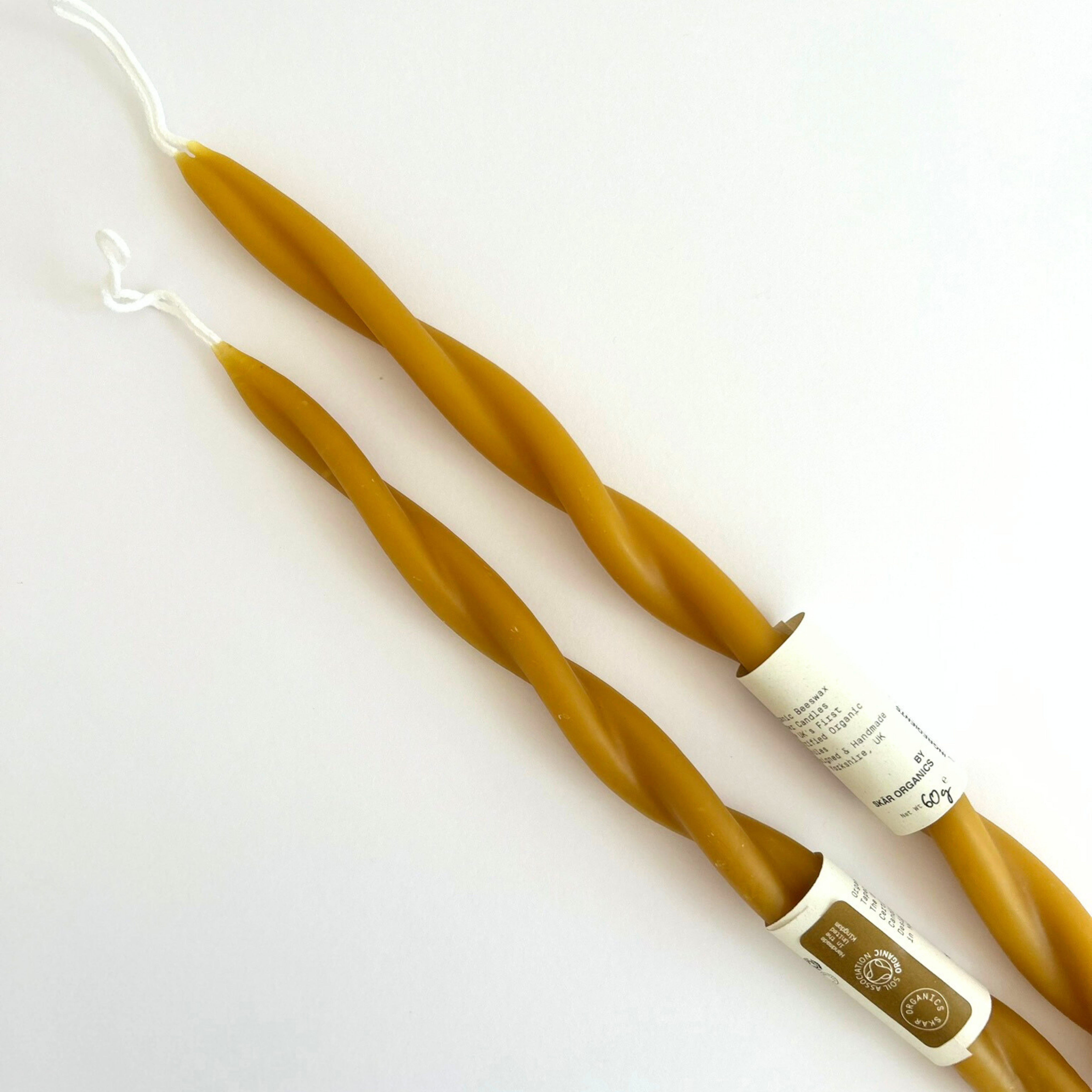 Skär Organics Beeswax Twisted Candle 16"- Single