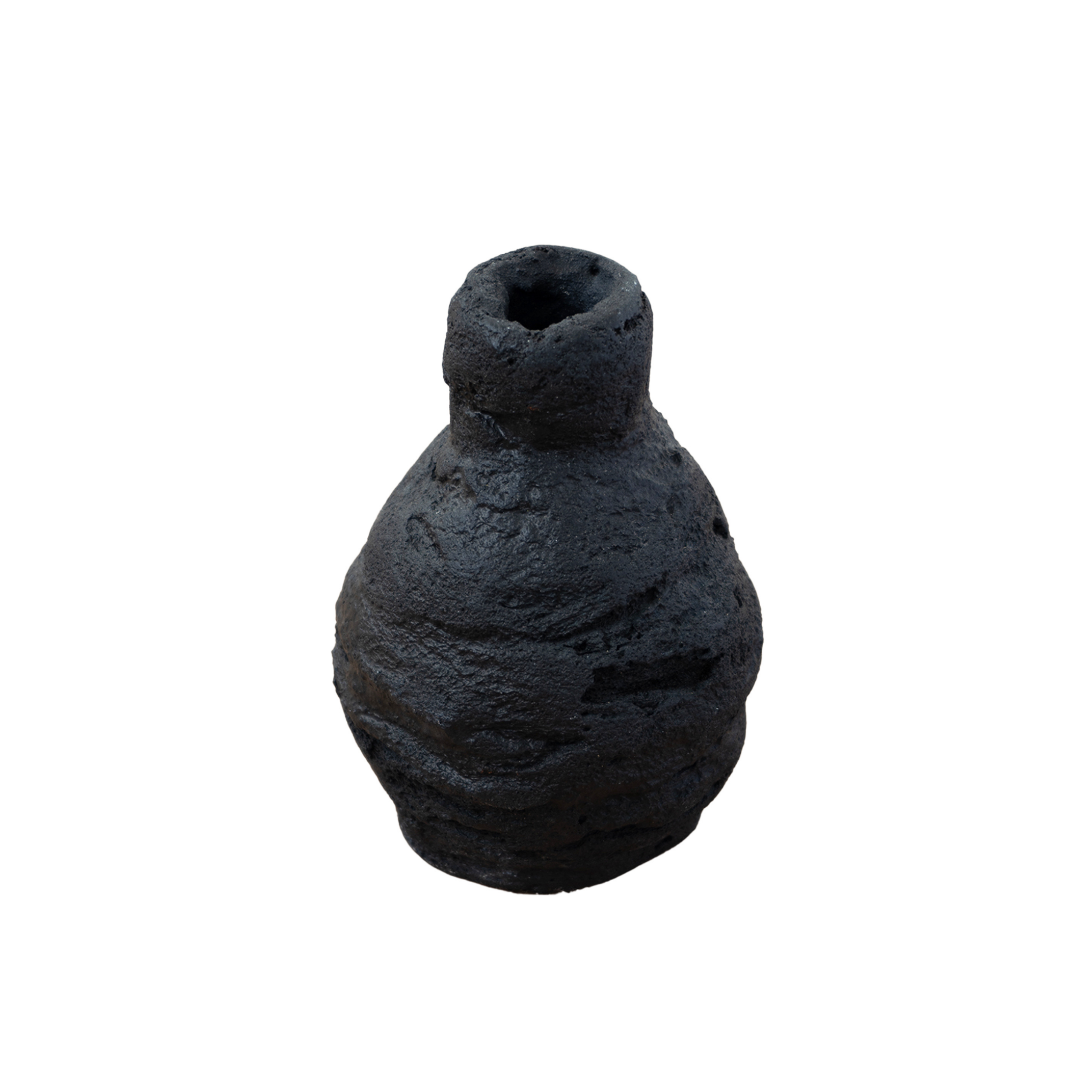 Black Woollyback Vase small